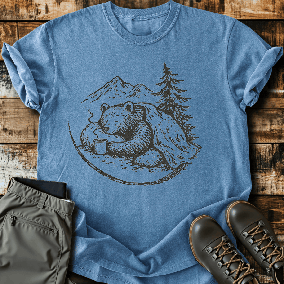 Bear Minimum T-Shirt - Funny Hiking Graphic Tee - Gift for Hikers - Unisex