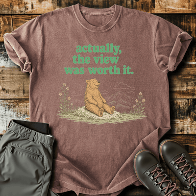 Actually Worth It T-Shirt - Funny Hiking Graphic Tee - Gift for Hikers - Unisex