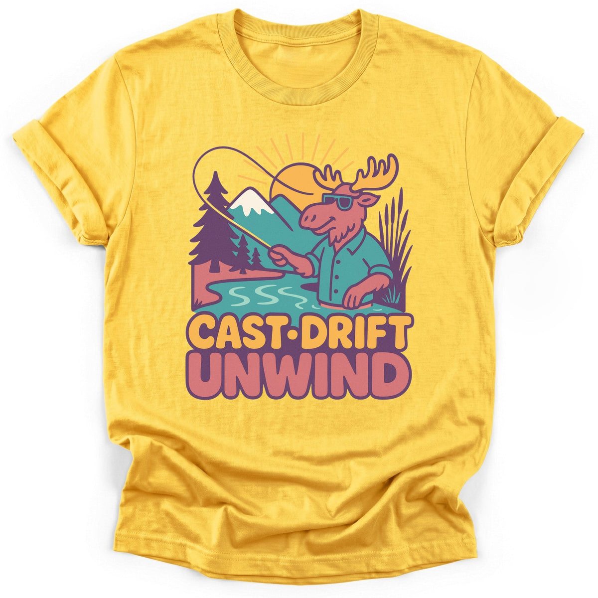 Cast & Drift T-Shirt - Funny Hiking Graphic Tee - Gift for Hikers - Unisex