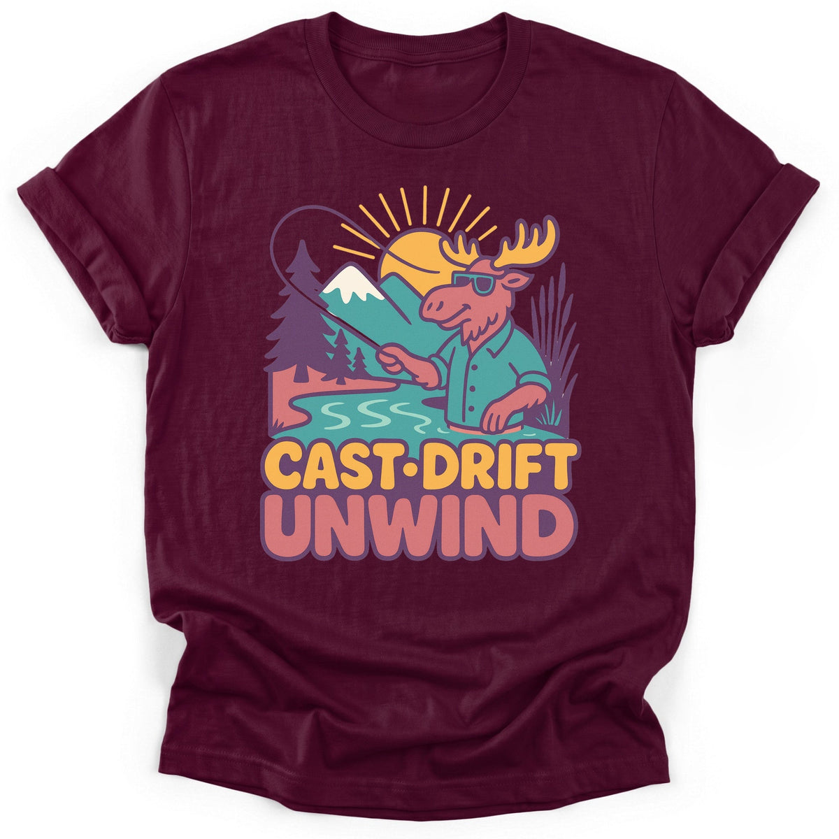 Cast & Drift T-Shirt - Funny Hiking Graphic Tee - Gift for Hikers - Unisex