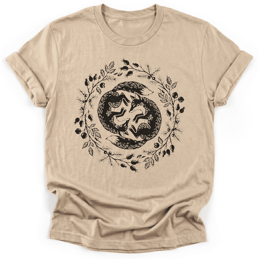Fox Circle T-Shirt - Funny Hiking Graphic Tee - Gift for Hikers - Unisex