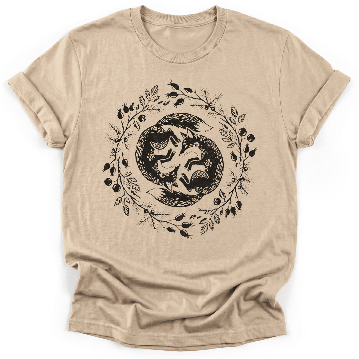 Fox Circle T-Shirt - Funny Hiking Graphic Tee - Gift for Hikers - Unisex