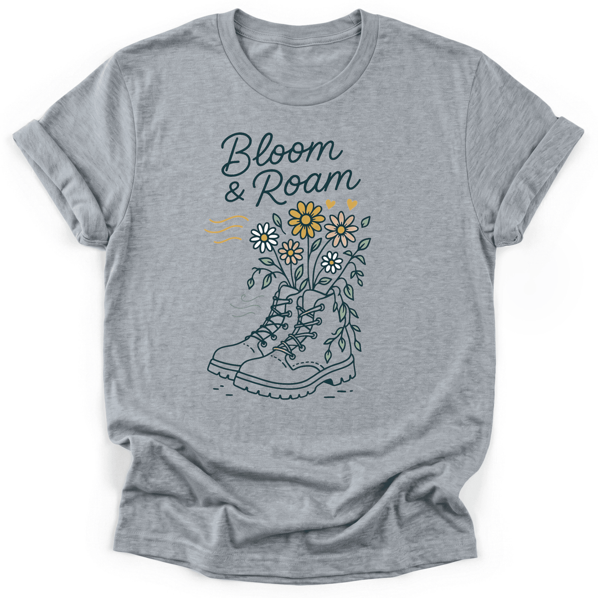 Bloom & Roam T-Shirt - Funny Hiking Graphic Tee - Gift for Hikers - Unisex