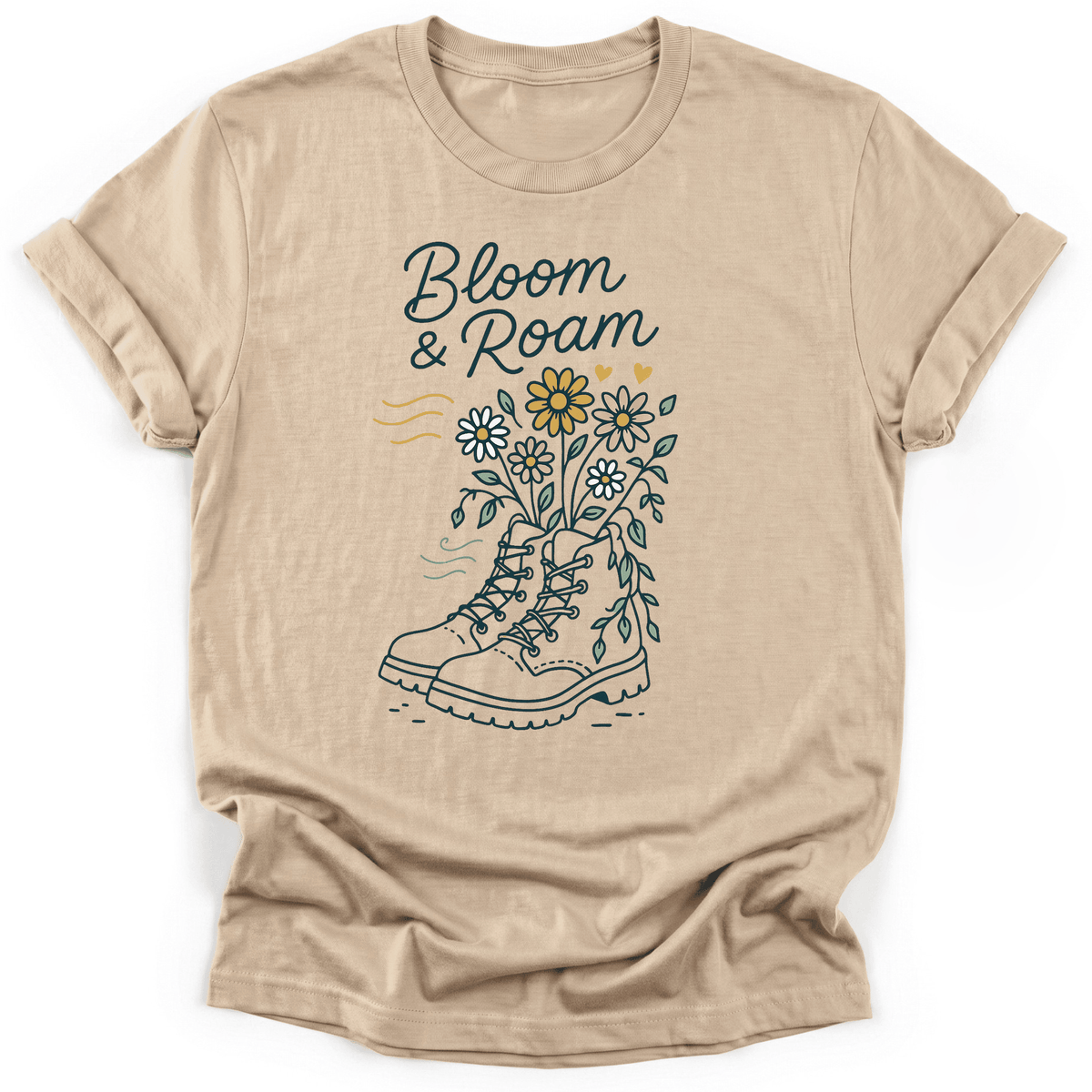 Bloom & Roam T-Shirt - Funny Hiking Graphic Tee - Gift for Hikers - Unisex