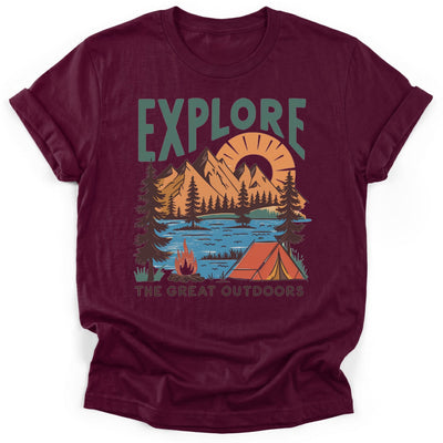 Explore Outdoors T-Shirt - Funny Hiking Graphic Tee - Gift for Hikers - Unisex