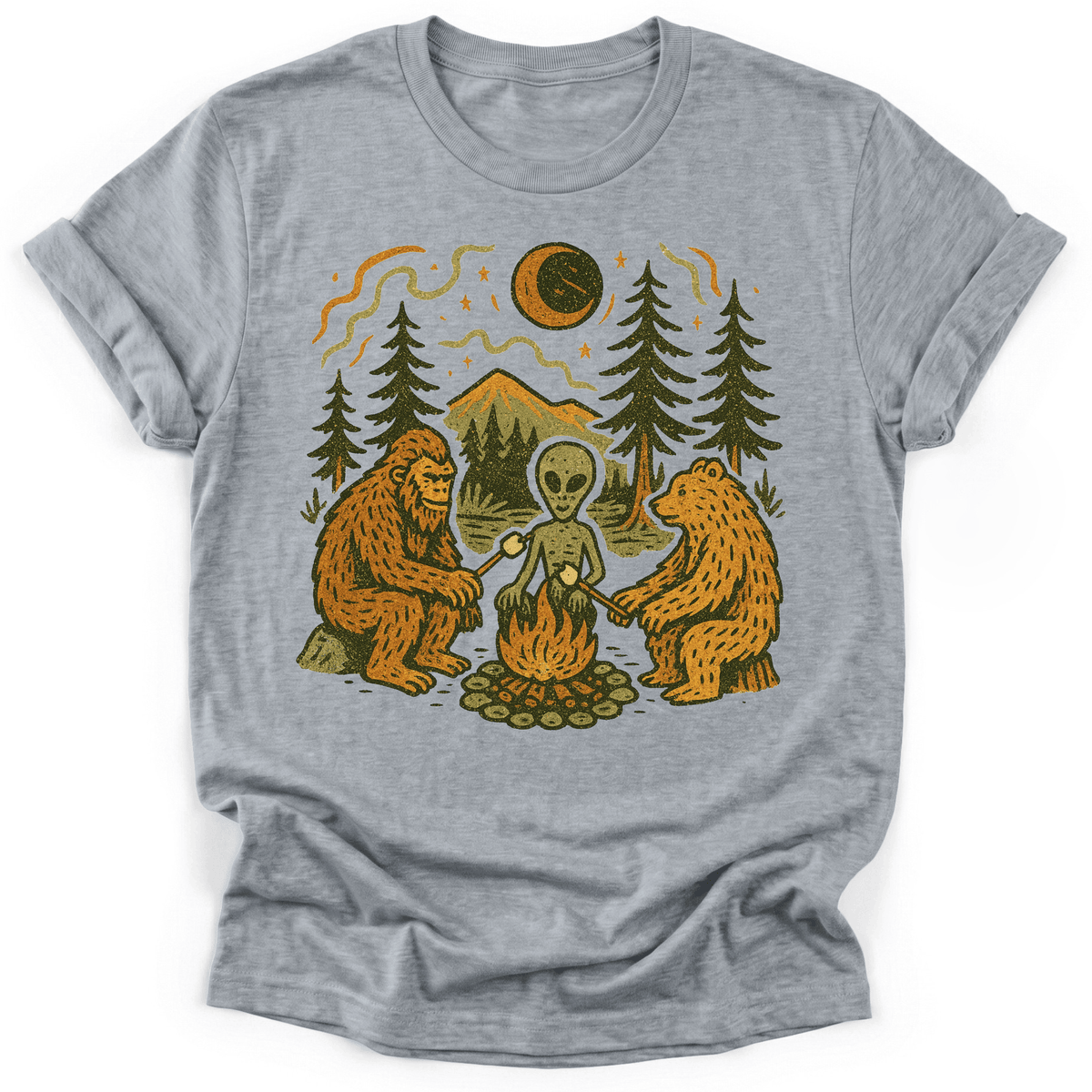 Campfire Friends T-Shirt - Funny Hiking Graphic Tee - Gift for Hikers - Unisex