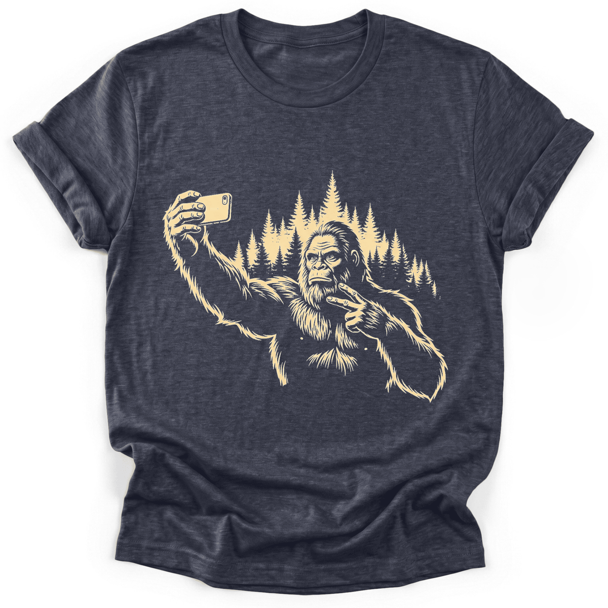 Bigfoot Selfie T-Shirt - Funny Hiking Graphic Tee - Gift for Hikers - Unisex