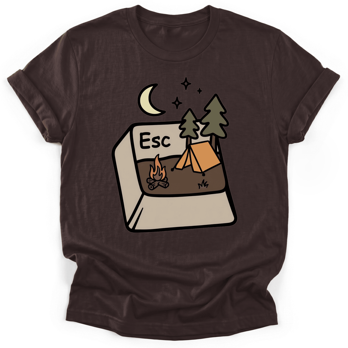 Escape Button T-Shirt - Funny Hiking Graphic Tee - Gift for Hikers - Unisex
