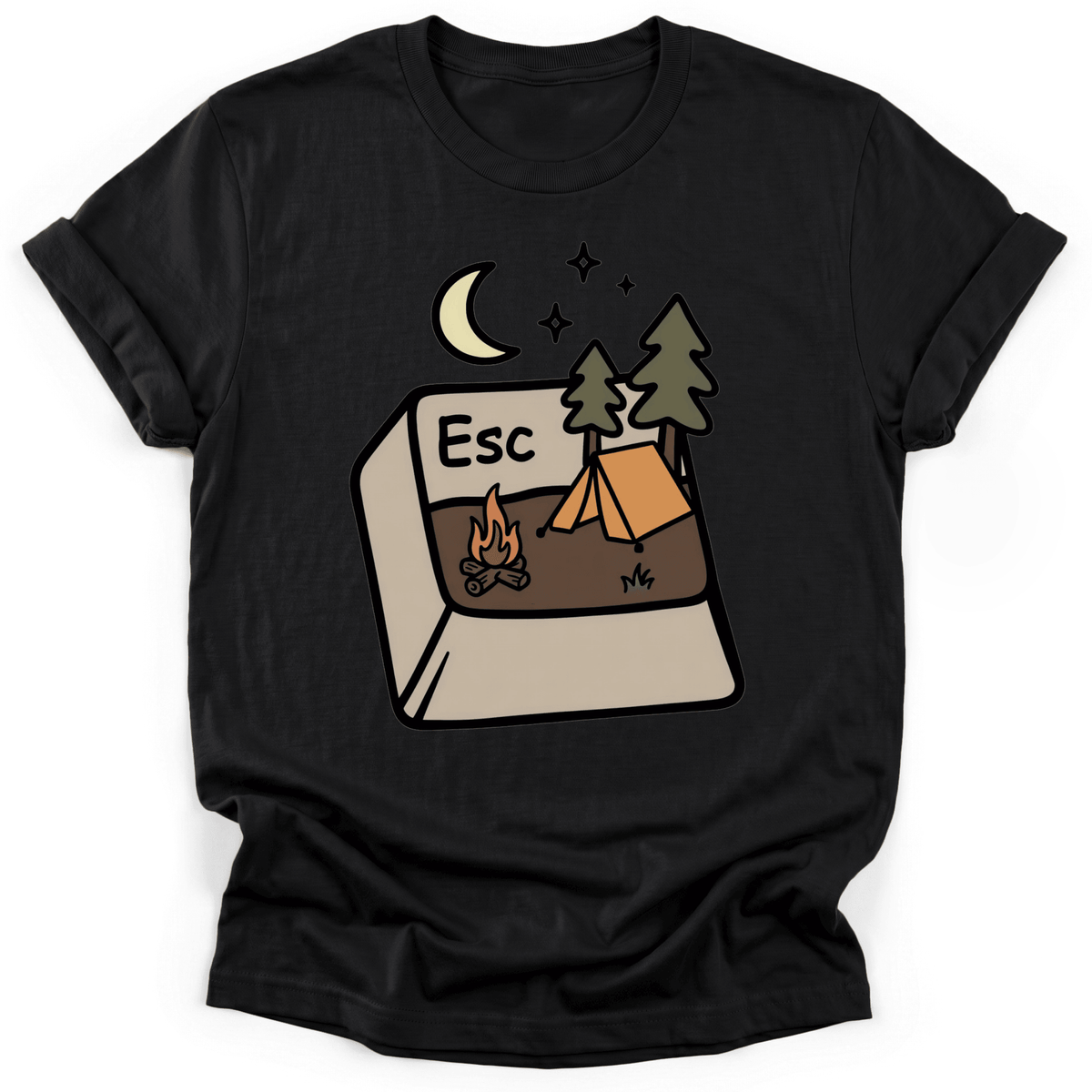 Escape Button T-Shirt - Funny Hiking Graphic Tee - Gift for Hikers - Unisex