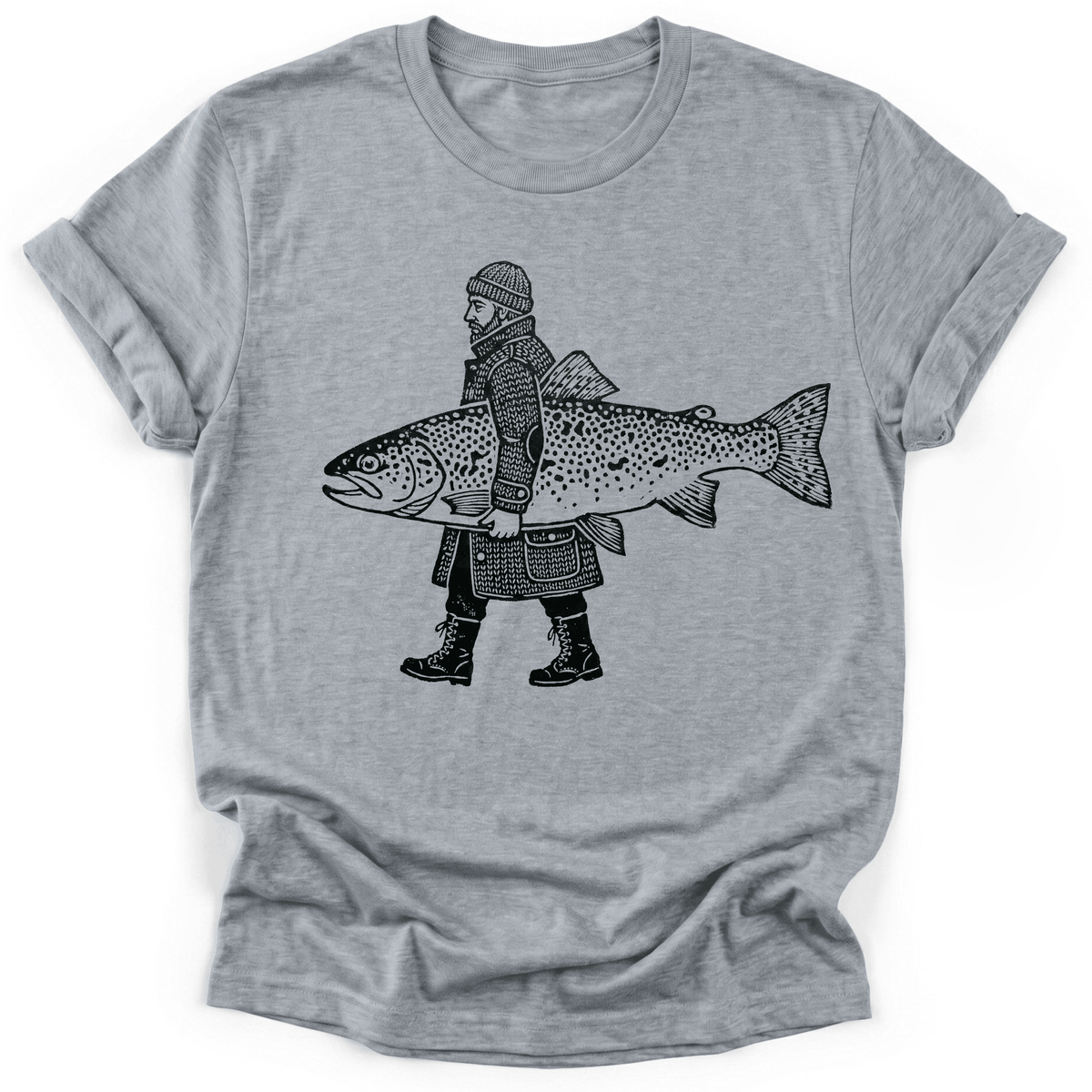 Big Trout T-Shirt - Funny Hiking Graphic Tee - Gift for Hikers - Unisex