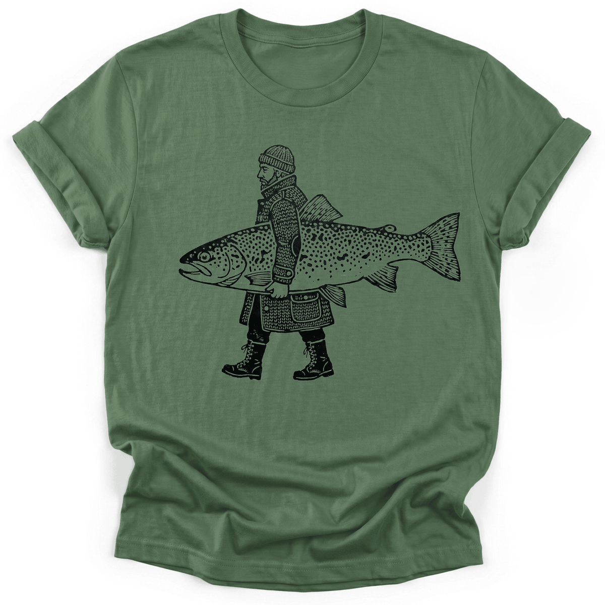 Big Trout T-Shirt - Funny Hiking Graphic Tee - Gift for Hikers - Unisex