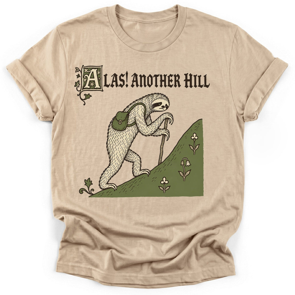 Alas Another Hill T-Shirt - Funny Hiking Graphic Tee - Gift for Hikers - Unisex