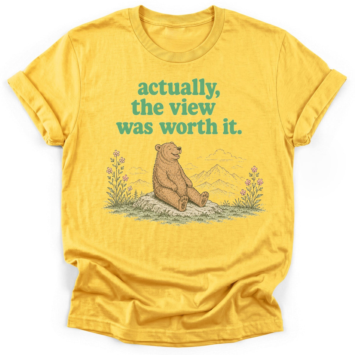 Actually Worth It T-Shirt - Funny Hiking Graphic Tee - Gift for Hikers - Unisex