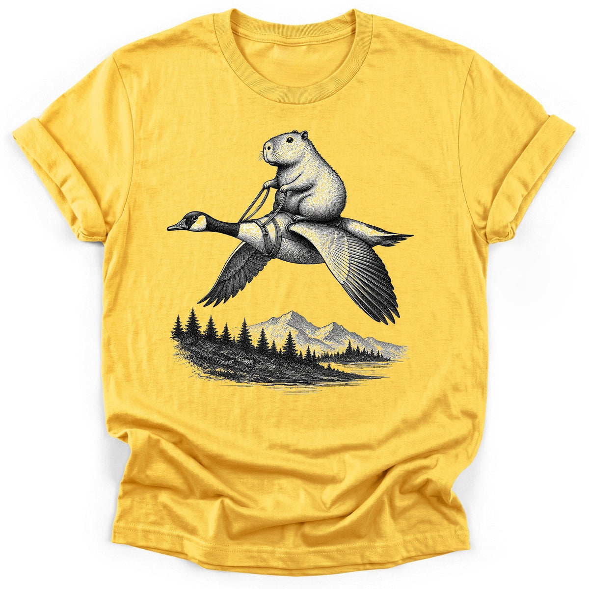 Capy Trails T-Shirt - Funny Hiking Graphic Tee - Gift for Hikers - Unisex