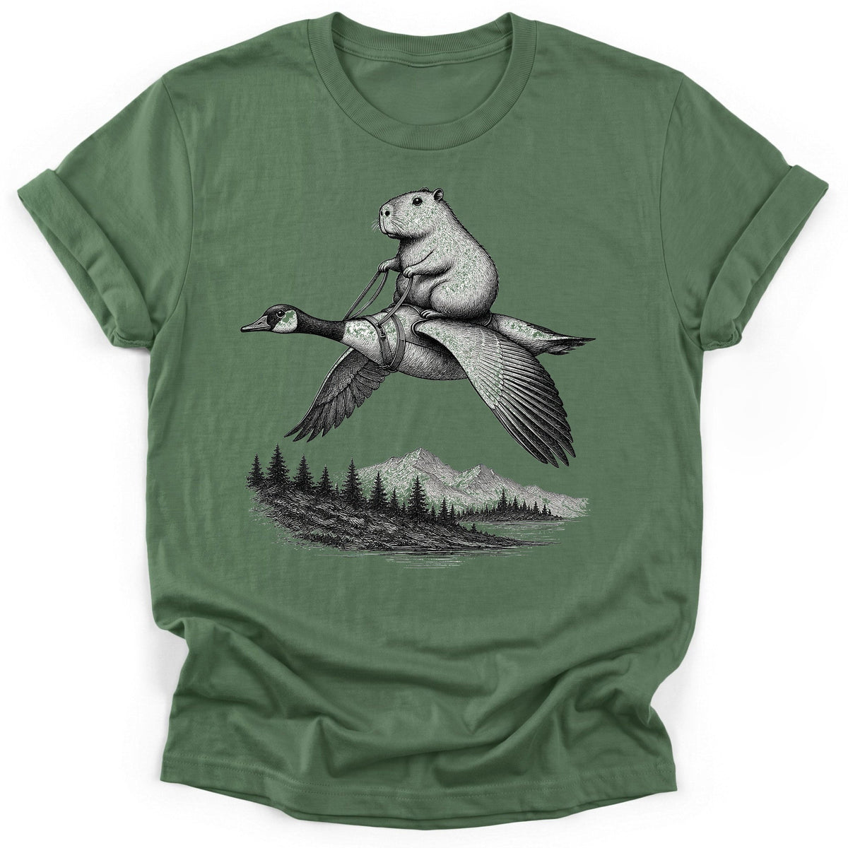 Capy Trails T-Shirt - Funny Hiking Graphic Tee - Gift for Hikers - Unisex