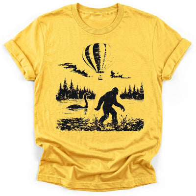 Cryptid Commute T-Shirt - Funny Hiking Graphic Tee - Gift for Hikers - Unisex