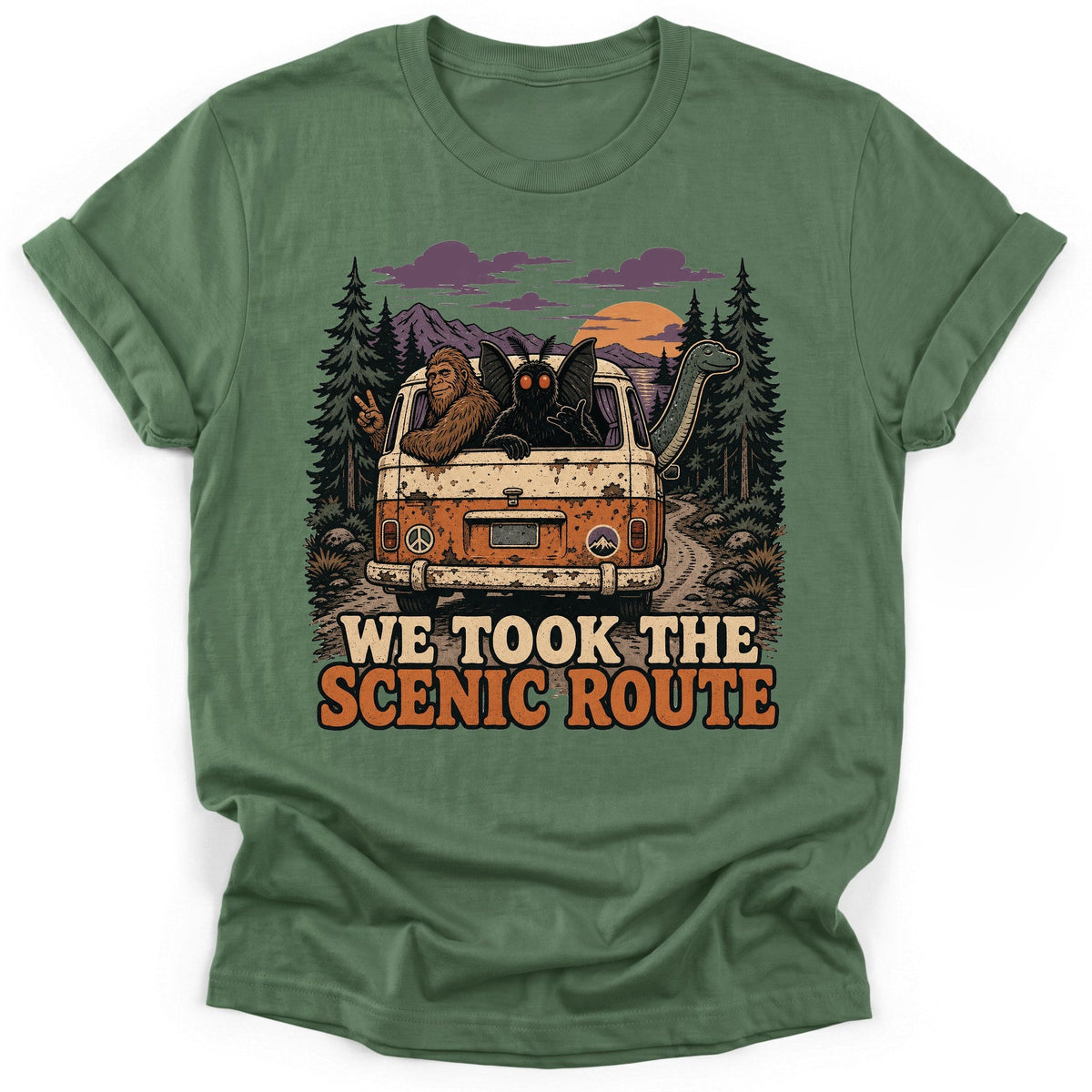 Cryptid Carpool T-Shirt - Funny Hiking Graphic Tee - Gift for Hikers - Unisex