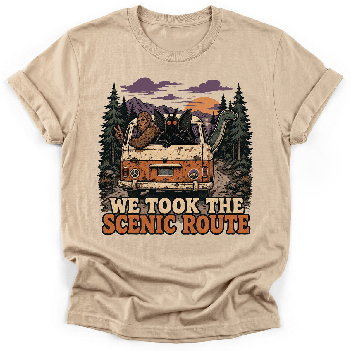 Cryptid Carpool T-Shirt - Funny Hiking Graphic Tee - Gift for Hikers - Unisex