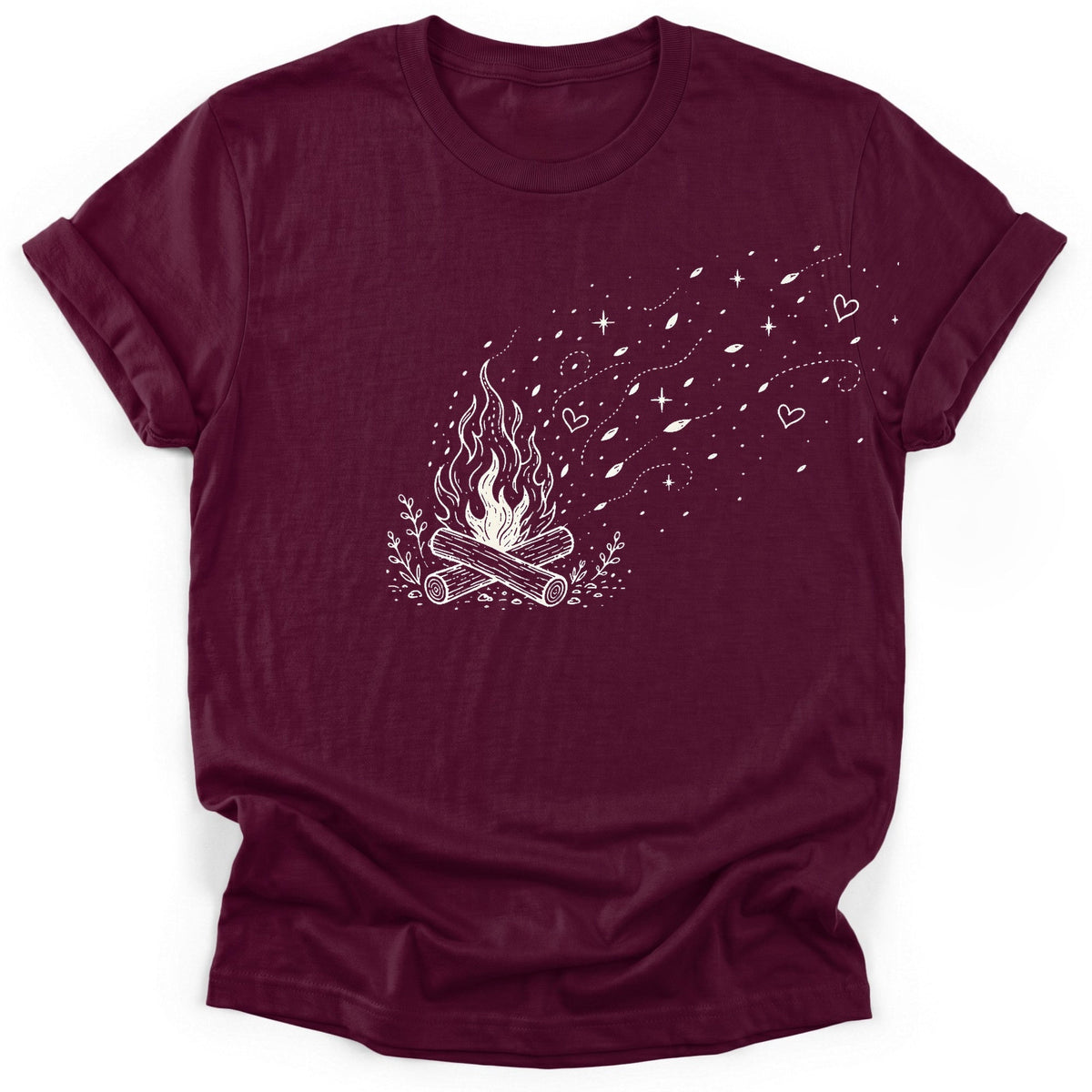 Fire Crackling T-Shirt - Funny Hiking Graphic Tee - Gift for Hikers - Unisex