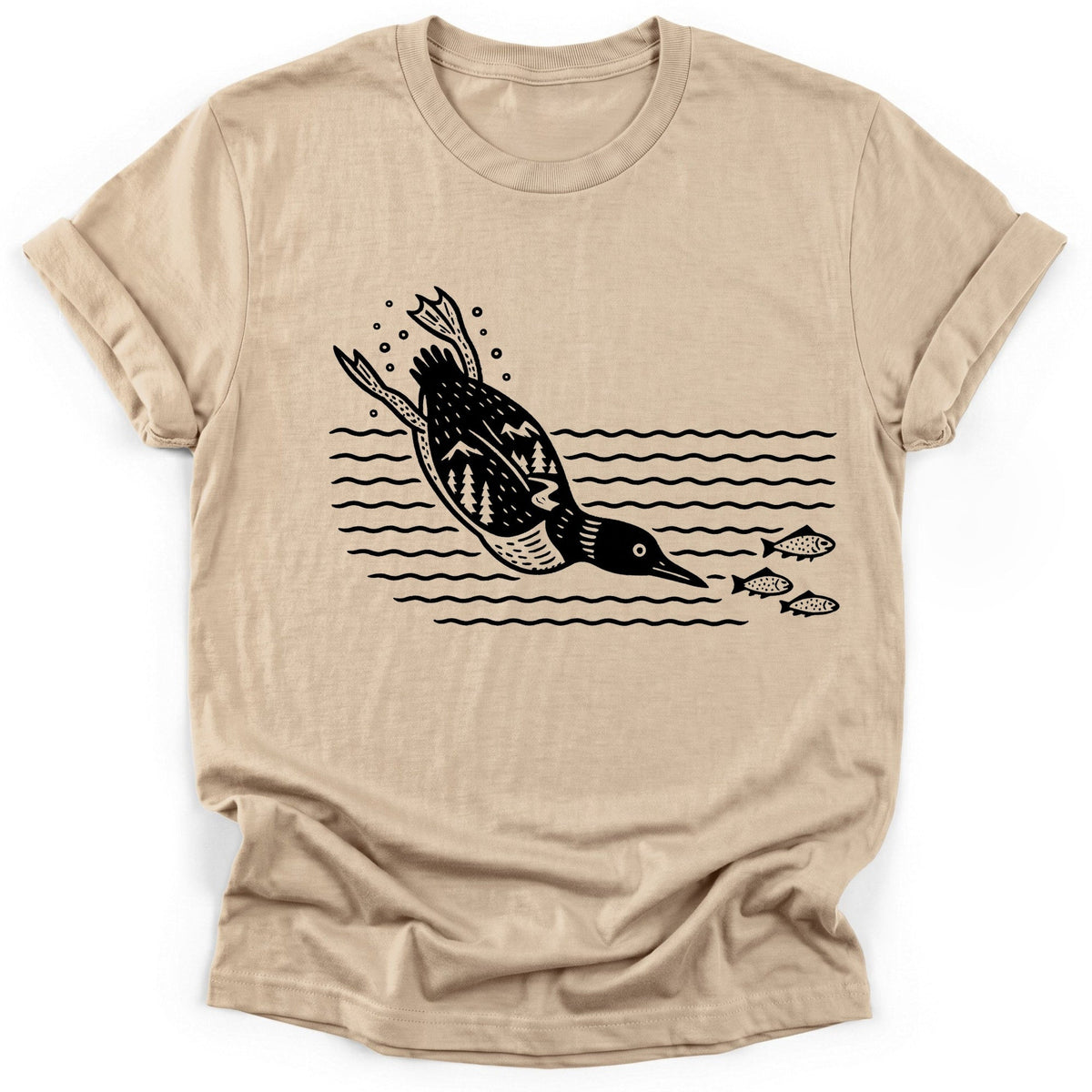 Diving Bird T-Shirt - Funny Hiking Graphic Tee - Gift for Hikers - Unisex
