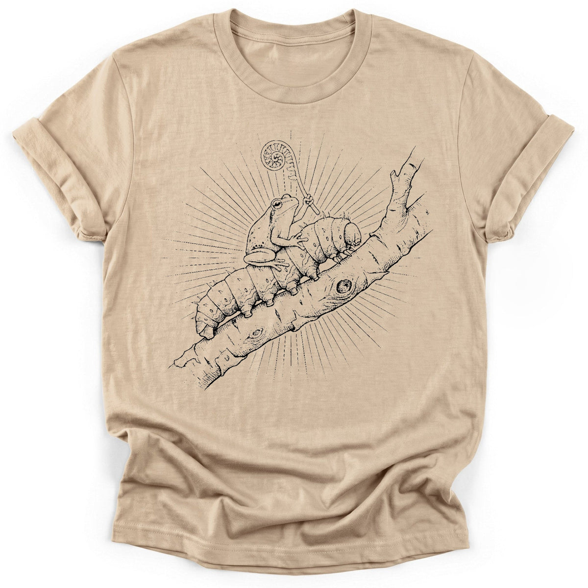 Frog Hitching A Ride T-Shirt - Funny Hiking Graphic Tee - Gift for Hikers - Unisex