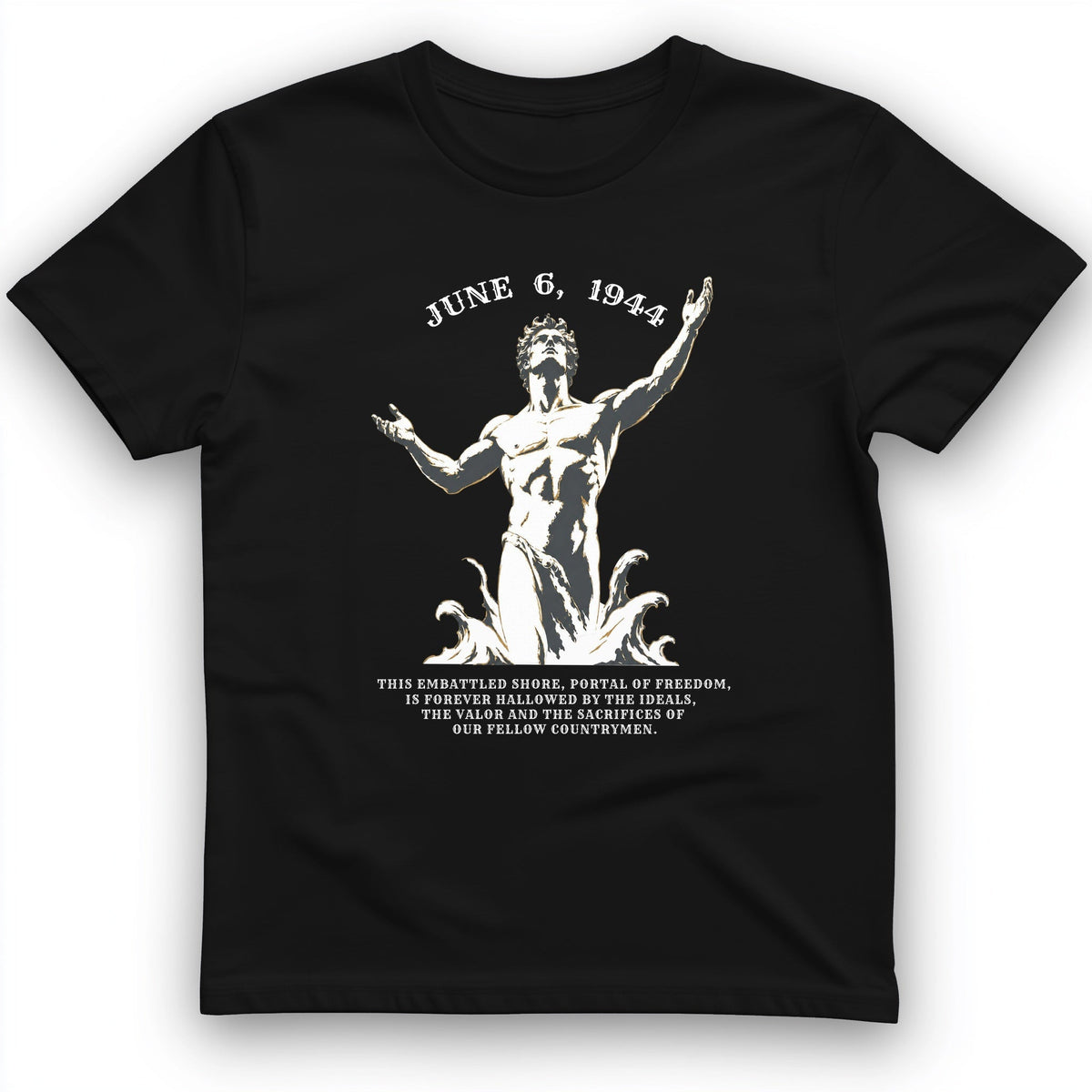 Dday Statue T-Shirt - History Graphic Tee - Gift for History Buffs - Unisex