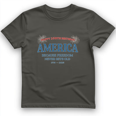 Freedom Never Gets Old T-Shirt - History Graphic Tee - Gift for History Buffs - Unisex