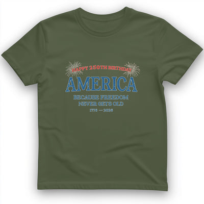 Freedom Never Gets Old T-Shirt - History Graphic Tee - Gift for History Buffs - Unisex