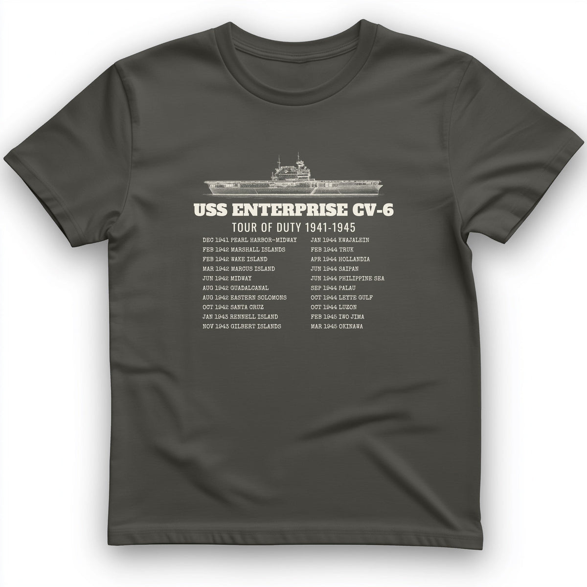 Enterprise Tour Of Duty T-Shirt - History Graphic Tee - Gift for History Buffs - Unisex