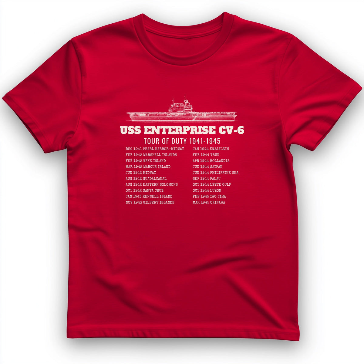 Enterprise Tour Of Duty T-Shirt - History Graphic Tee - Gift for History Buffs - Unisex