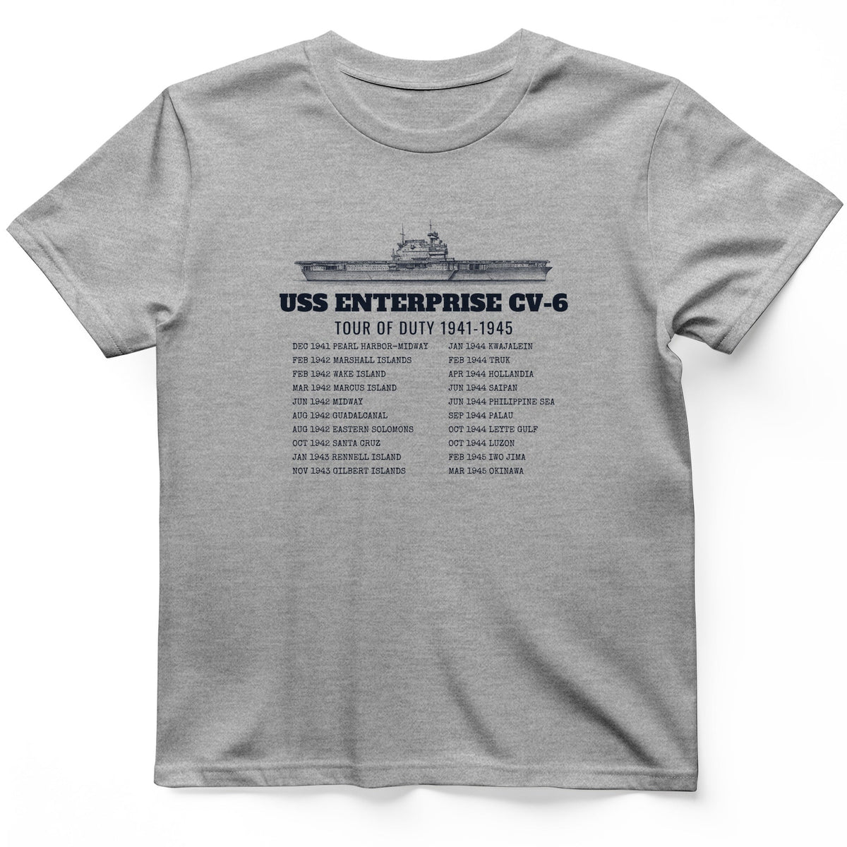Enterprise Tour Of Duty T-Shirt - History Graphic Tee - Gift for History Buffs - Unisex