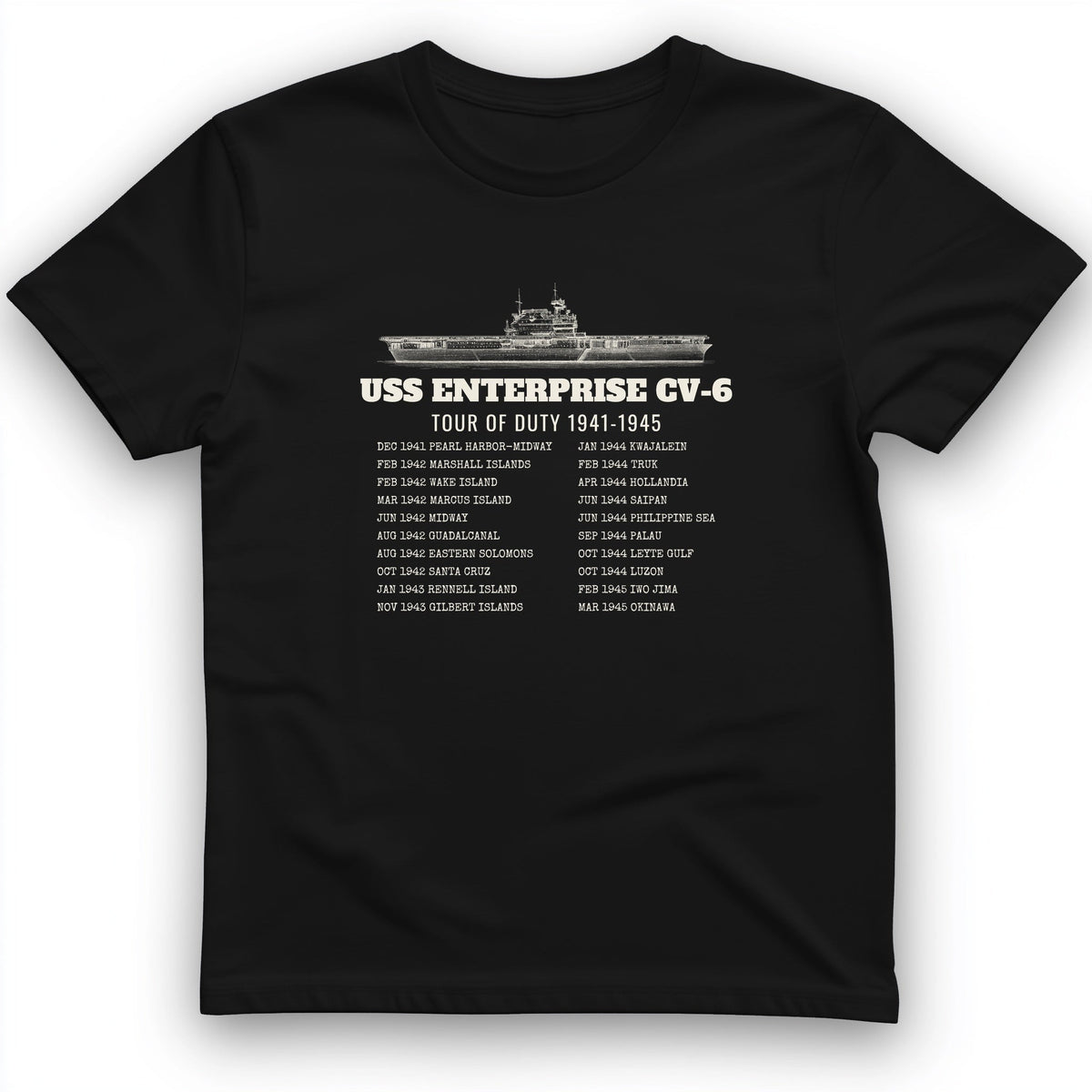 Enterprise Tour Of Duty T-Shirt - History Graphic Tee - Gift for History Buffs - Unisex