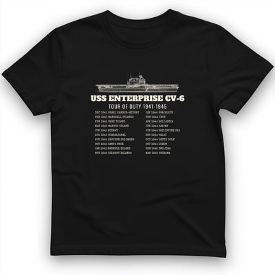 Enterprise Tour Of Duty T-Shirt - History Graphic Tee - Gift for History Buffs - Unisex