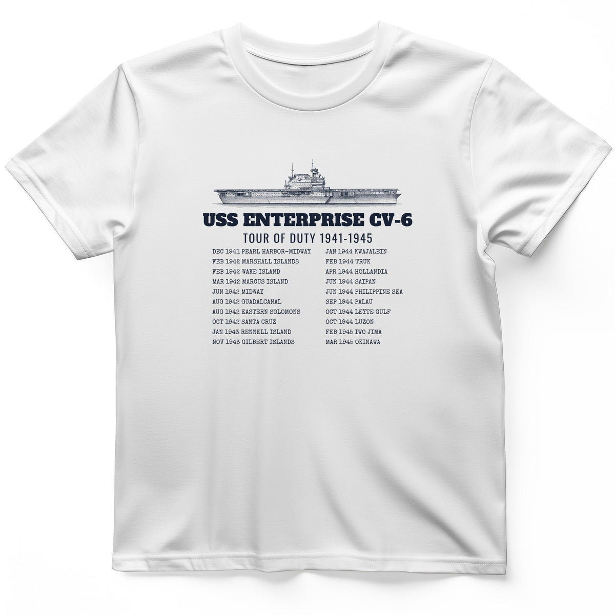 Enterprise Tour Of Duty T-Shirt - History Graphic Tee - Gift for History Buffs - Unisex