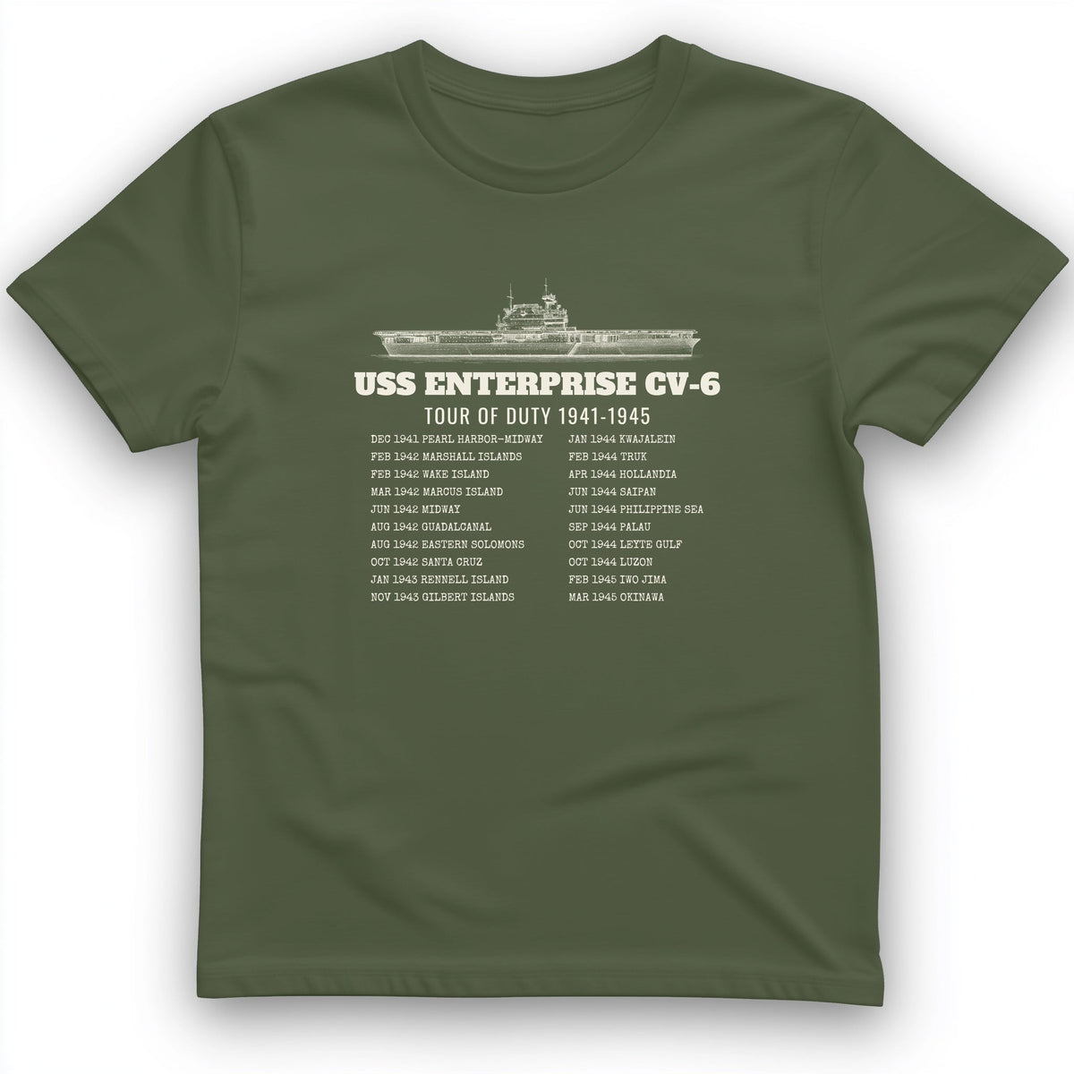 Enterprise Tour Of Duty T-Shirt - History Graphic Tee - Gift for History Buffs - Unisex