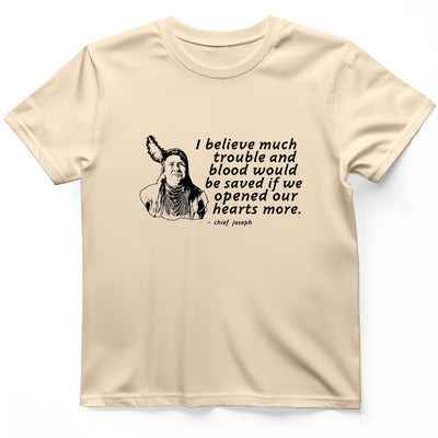 Chief Joseph Open Hearts T-Shirt History Buff Gift