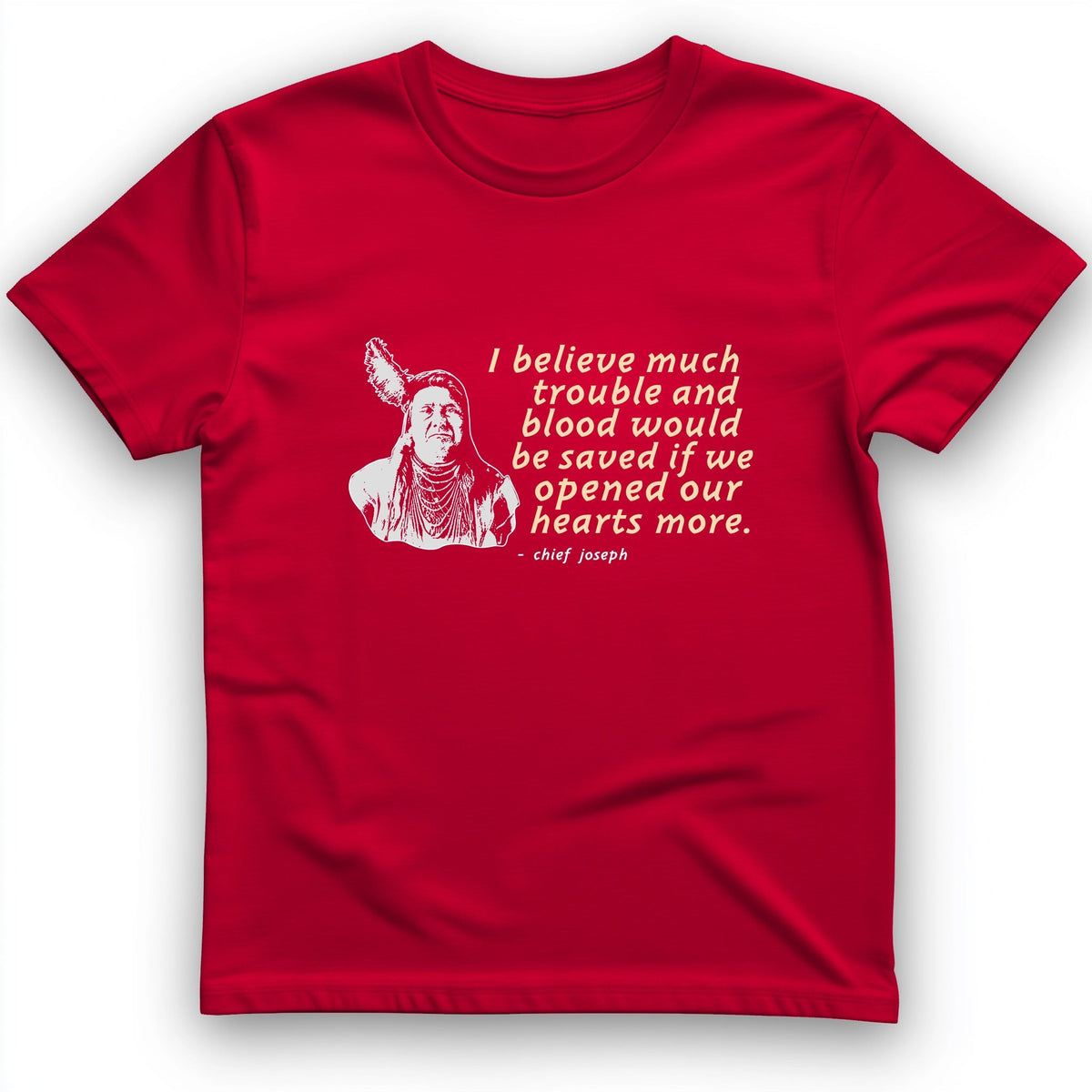 Chief Joseph Open Hearts T-Shirt History Buff Gift