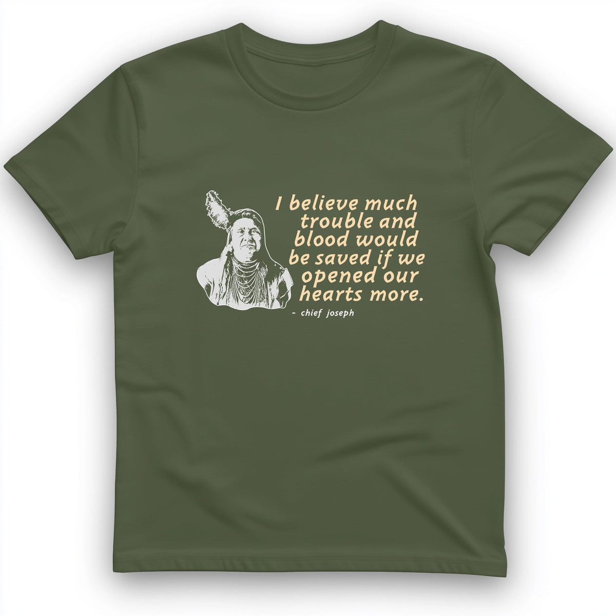 Chief Joseph Open Hearts T-Shirt History Buff Gift