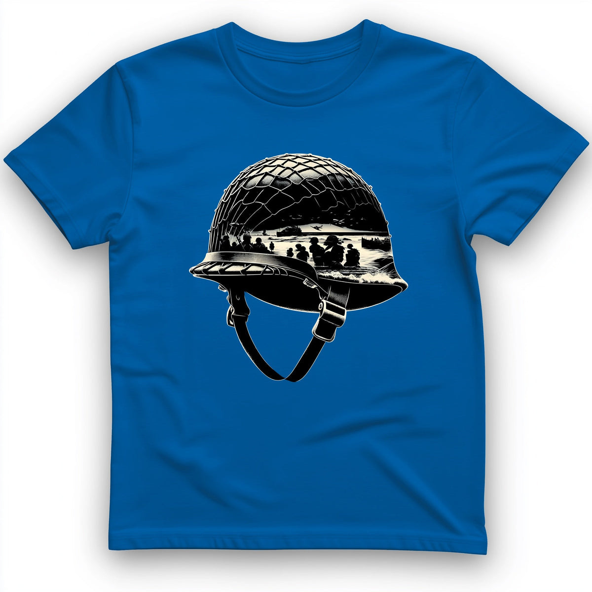 D-Day Helmet T-Shirt - History Graphic Tee - Gift for History Buffs - Unisex