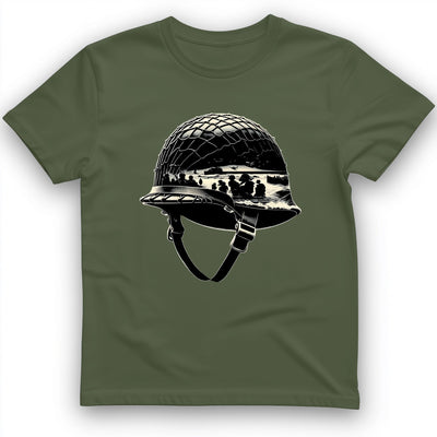 D-Day Helmet T-Shirt - History Graphic Tee - Gift for History Buffs - Unisex
