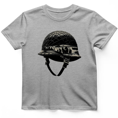 D-Day Helmet T-Shirt - History Graphic Tee - Gift for History Buffs - Unisex