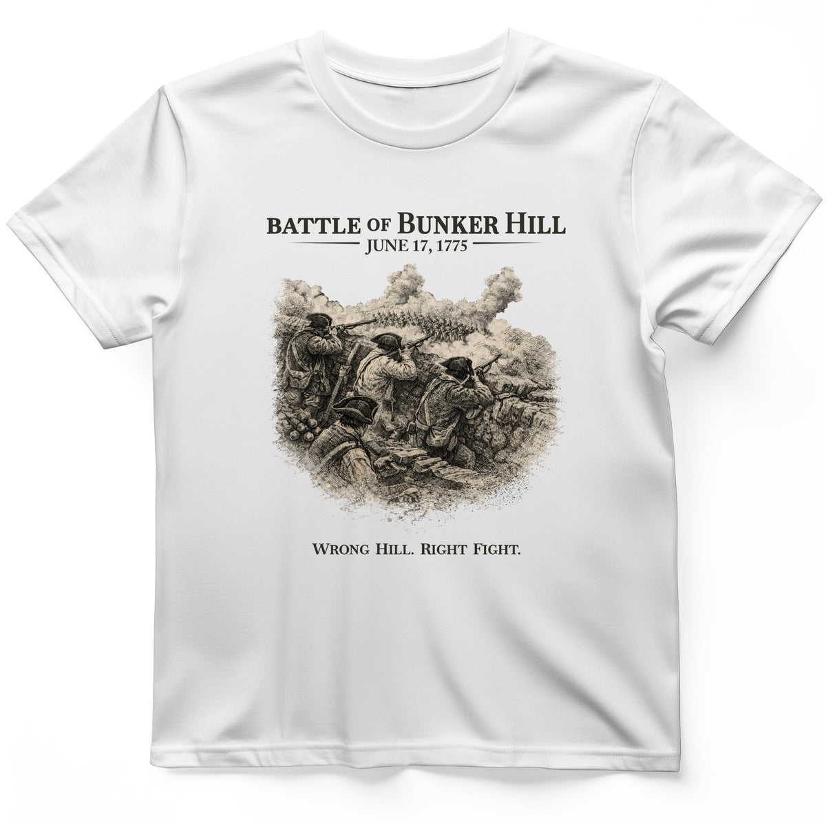 Bunker Hill T-Shirt - History Graphic Tee - Gift for History Buffs - Unisex