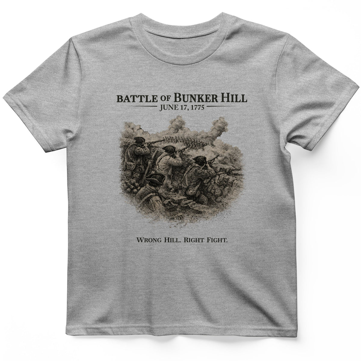 Bunker Hill T-Shirt - History Graphic Tee - Gift for History Buffs - Unisex