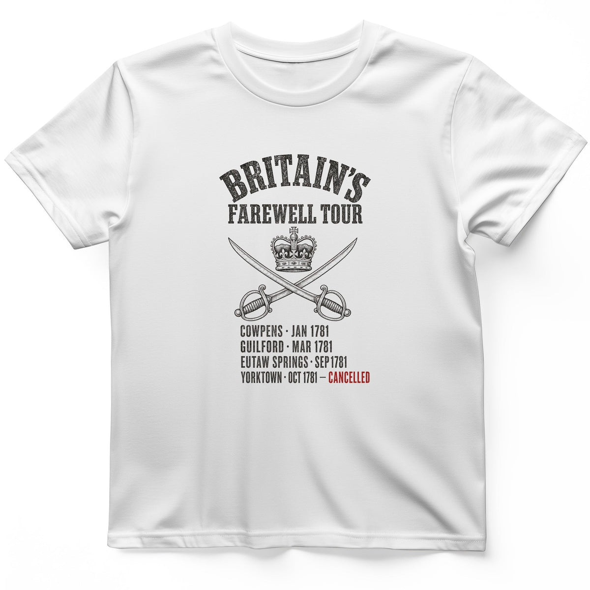 Britain's Farewell Tour T-Shirt - History Graphic Tee - Gift for History Buffs - Unisex