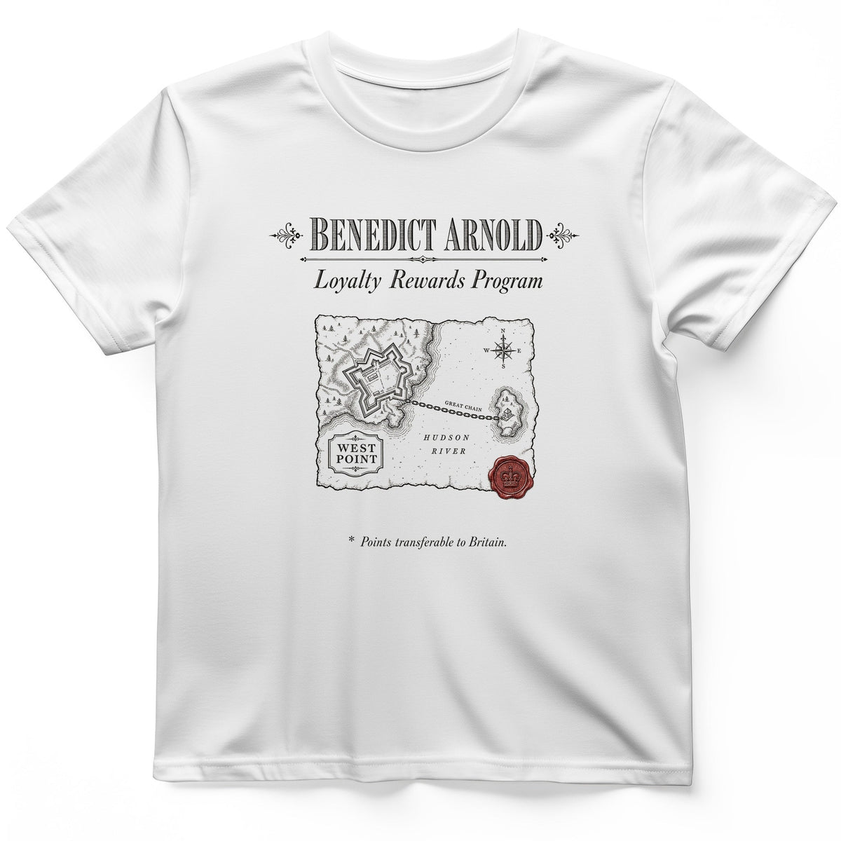 Benedict Arnold Loyalty Rewards Program T-Shirt - History Graphic Tee - Gift for History Buffs - Unisex