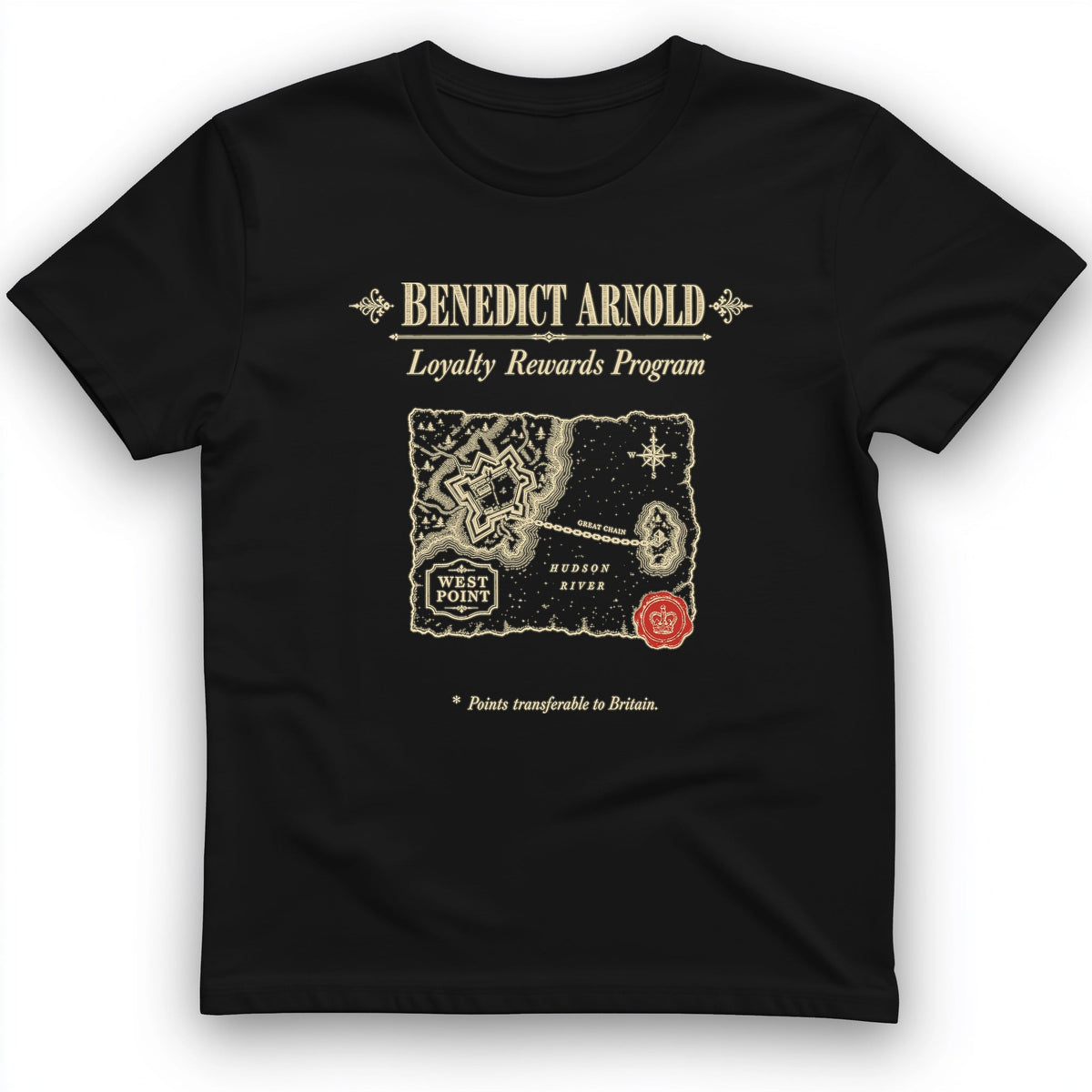Benedict Arnold Loyalty Rewards Program T-Shirt - History Graphic Tee - Gift for History Buffs - Unisex