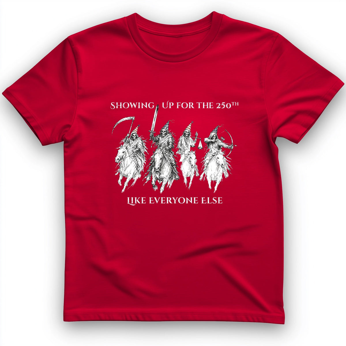 4 Horsemen 250th T-Shirt - History Graphic Tee - Gift for History Buffs - Unisex