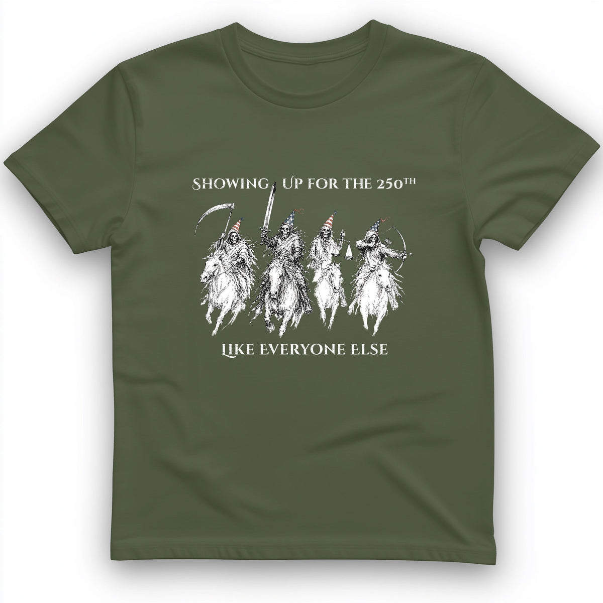 4 Horsemen 250th T-Shirt - History Graphic Tee - Gift for History Buffs - Unisex