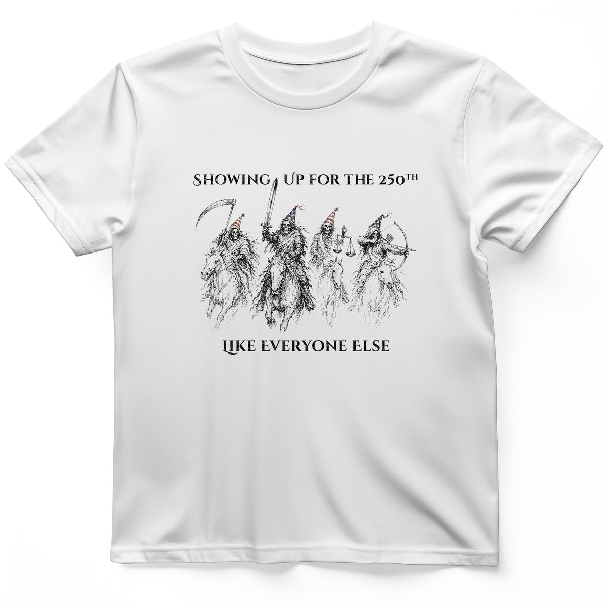 4 Horsemen 250th T-Shirt - History Graphic Tee - Gift for History Buffs - Unisex
