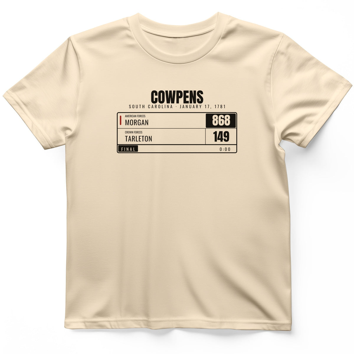 Cowpens Scoreboard T-Shirt - History Graphic Tee - Gift for History Buffs - Unisex